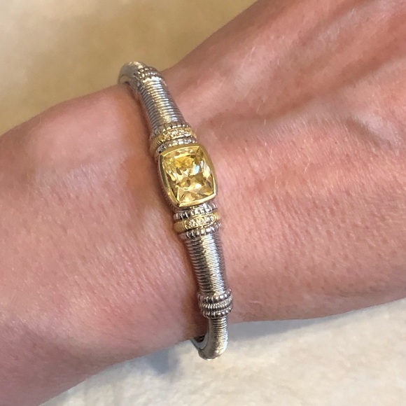 Judith Ripka Canary Diamond Cuff Bracelet - Picture 15 of 16